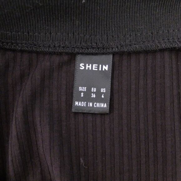 SHEIN Black Sleeveless Collared Mini Dress Size Small - Picture 5 of 8